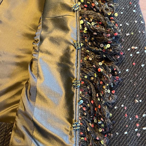 Teri John Ricky Freeman jacket and skirt, Size 10 Brown Multi Colour Sequins - Picture 7 of 13